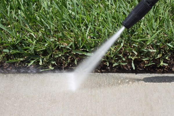 Sidewalk Cleaning in Orange
