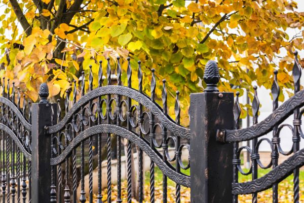 Wrought Iron Fence Washing in Orange